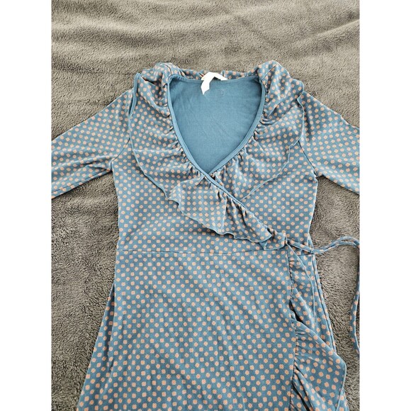 Matilda Jane Reunion Wrap Ruffle Long Sleeve Dress Blue S classic country - Picture 8 of 14